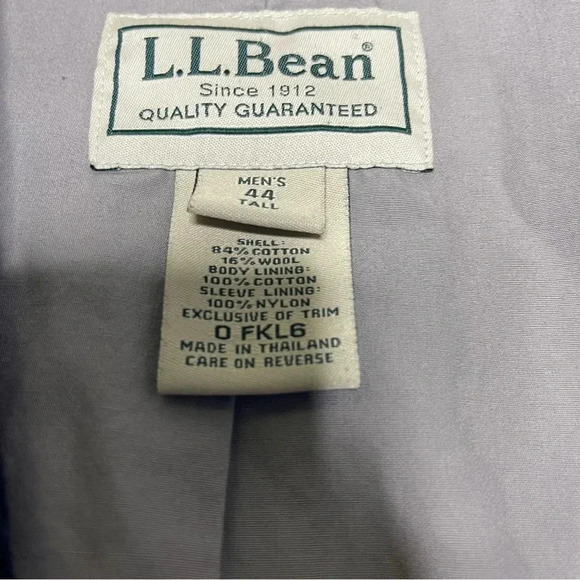 L.L.Bean Men's Blue Corduroy Blazer Elbow Patch Size 44 Tall - Picture 7 of 8